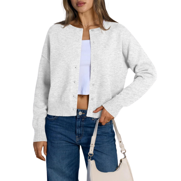 Cropped Cardigan Sweaters for Women Lightweight Y2k Fall Outfits Spring Fashion Clothes 2026