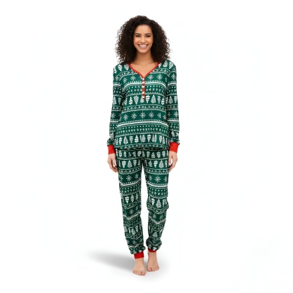 Evergreen Fair Design Matching Family Christmas Pajamas