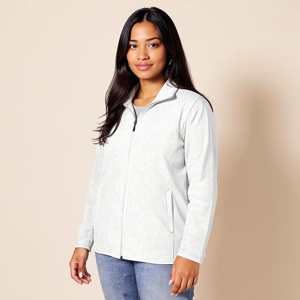 Classic Fit Full Zip Polar Fleece Jacket For Women