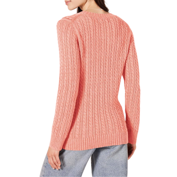 womens Fisherman Cable Crewneck Sweater