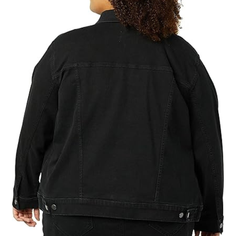 Women Classic Front Button with Pockets Denim Jacket
