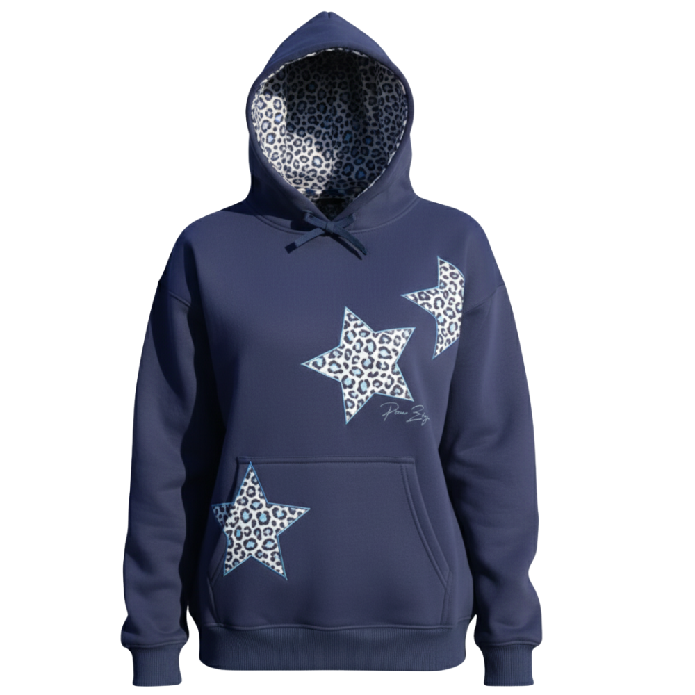 Coastal Themed Printed Hoodie