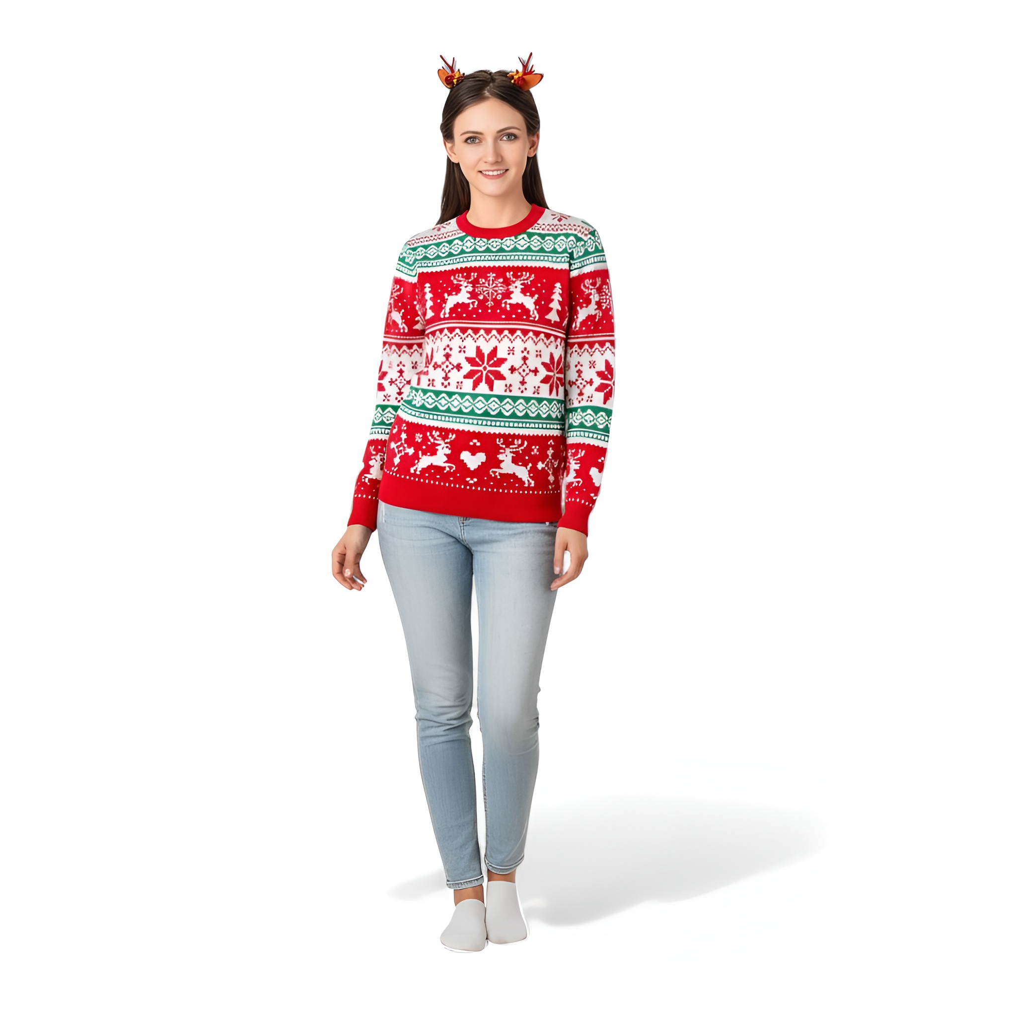 Christmas Sweater With Festive Winter Design