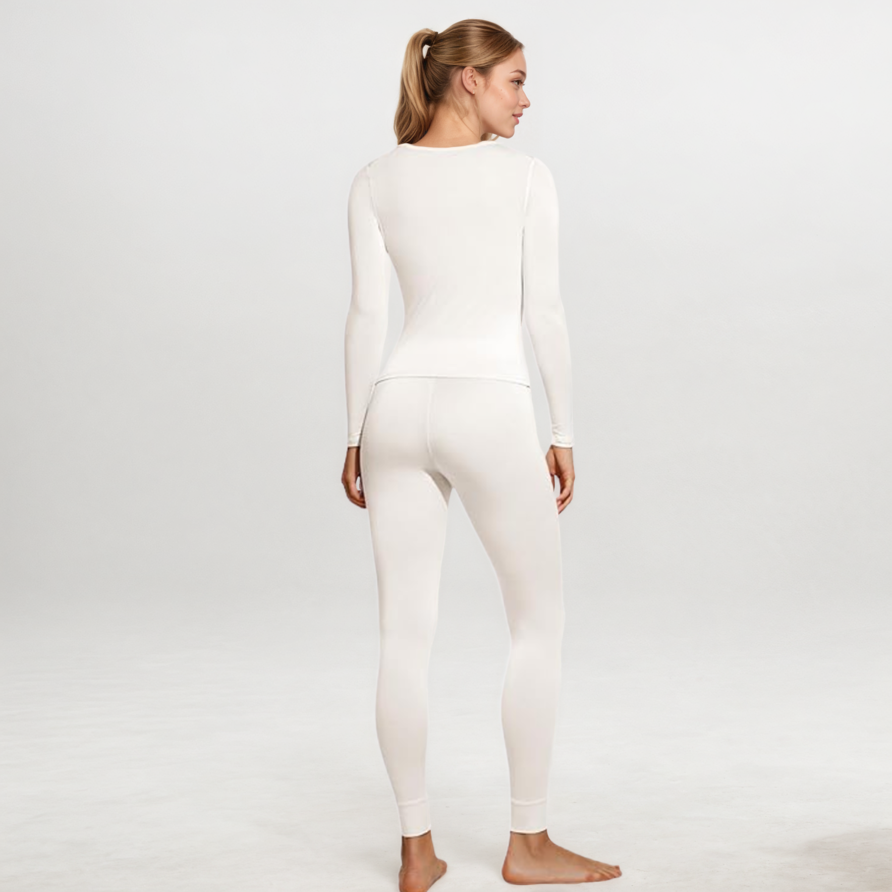 Lightweight Long Johns Base Layer Pajamas Warm Top And Bottom For Women
