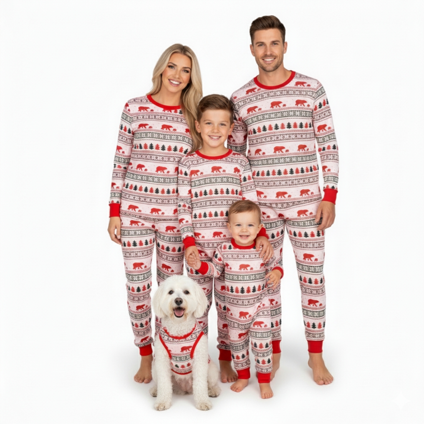 Pine Tree Printed Family Matching Christmas Pajama Set