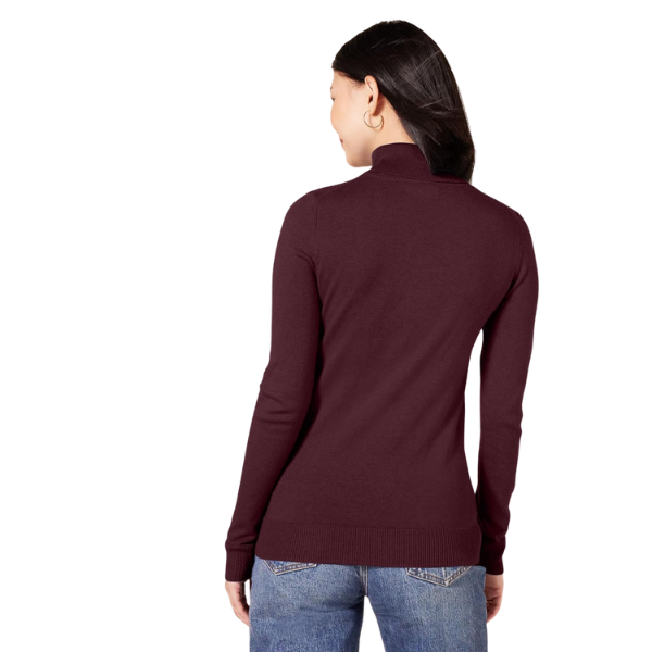 Womens Classic-Fit Lightweight Long-Sleeve Turtleneck Sweater