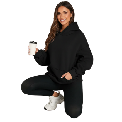 Oversized Fleece Hoodie For Womens