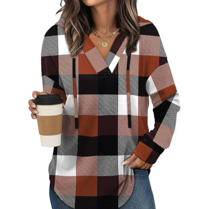 Hoodies For Women Trendy Fall Fashion V Neck Oversized Sweatshirt