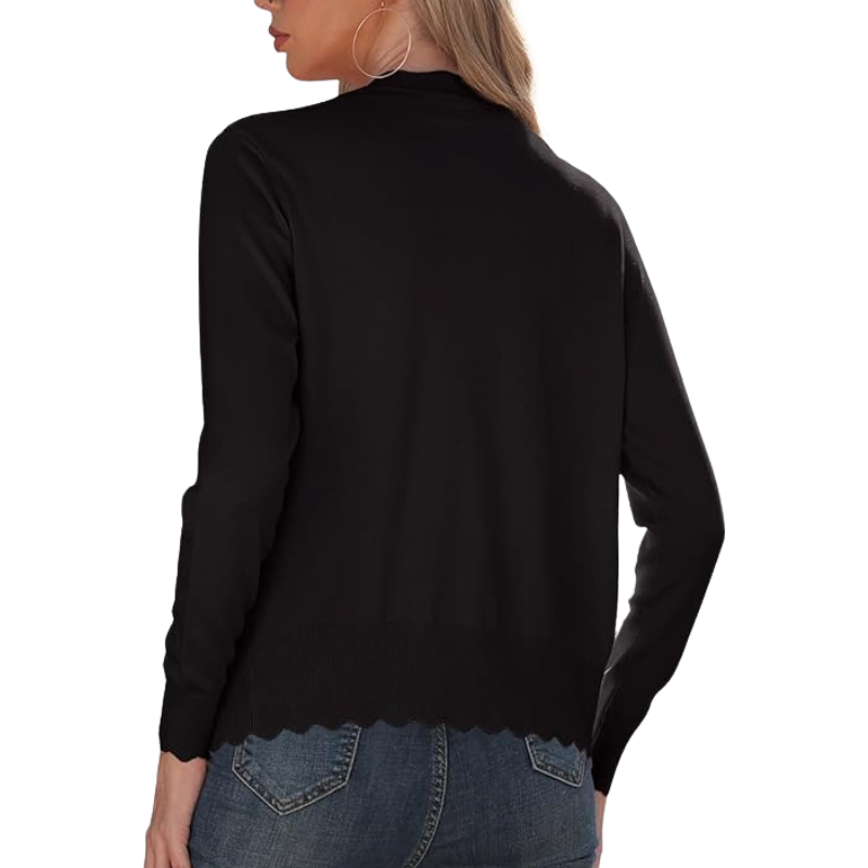 Womens Long Sleeve V Neck Button Down Cardigan Knit Shrugs Sweater