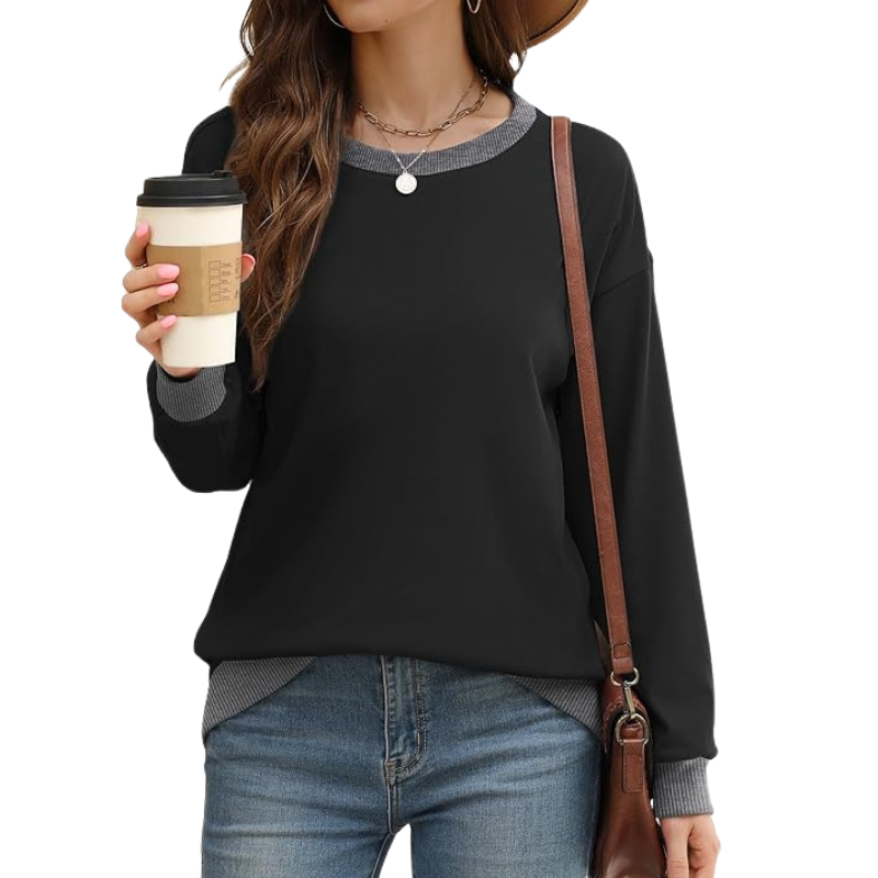 Sweatshirts For Women Crewneck Long Sleeve Loose Fit Tops