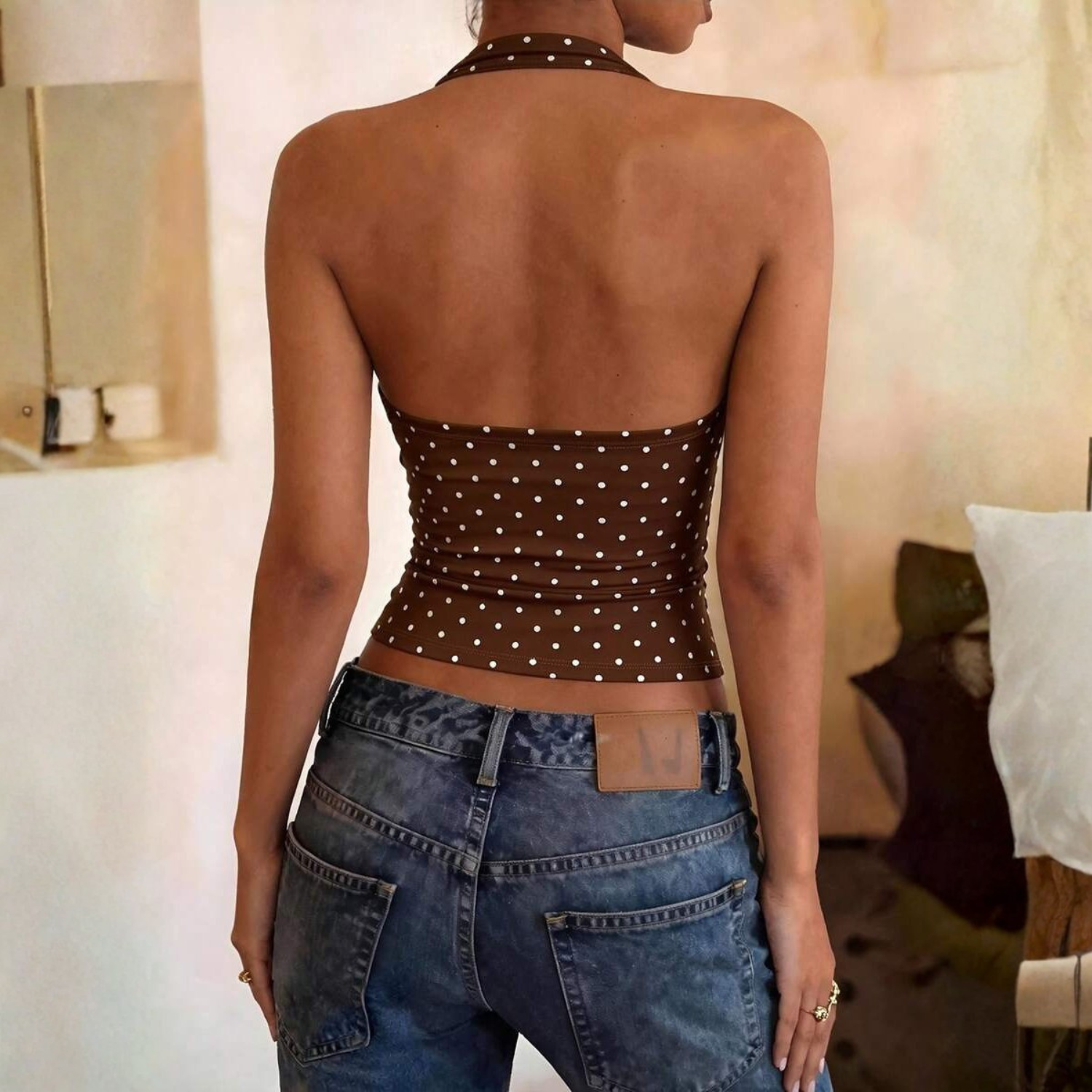 Polka Dot Casual Daily Wear Top For Women