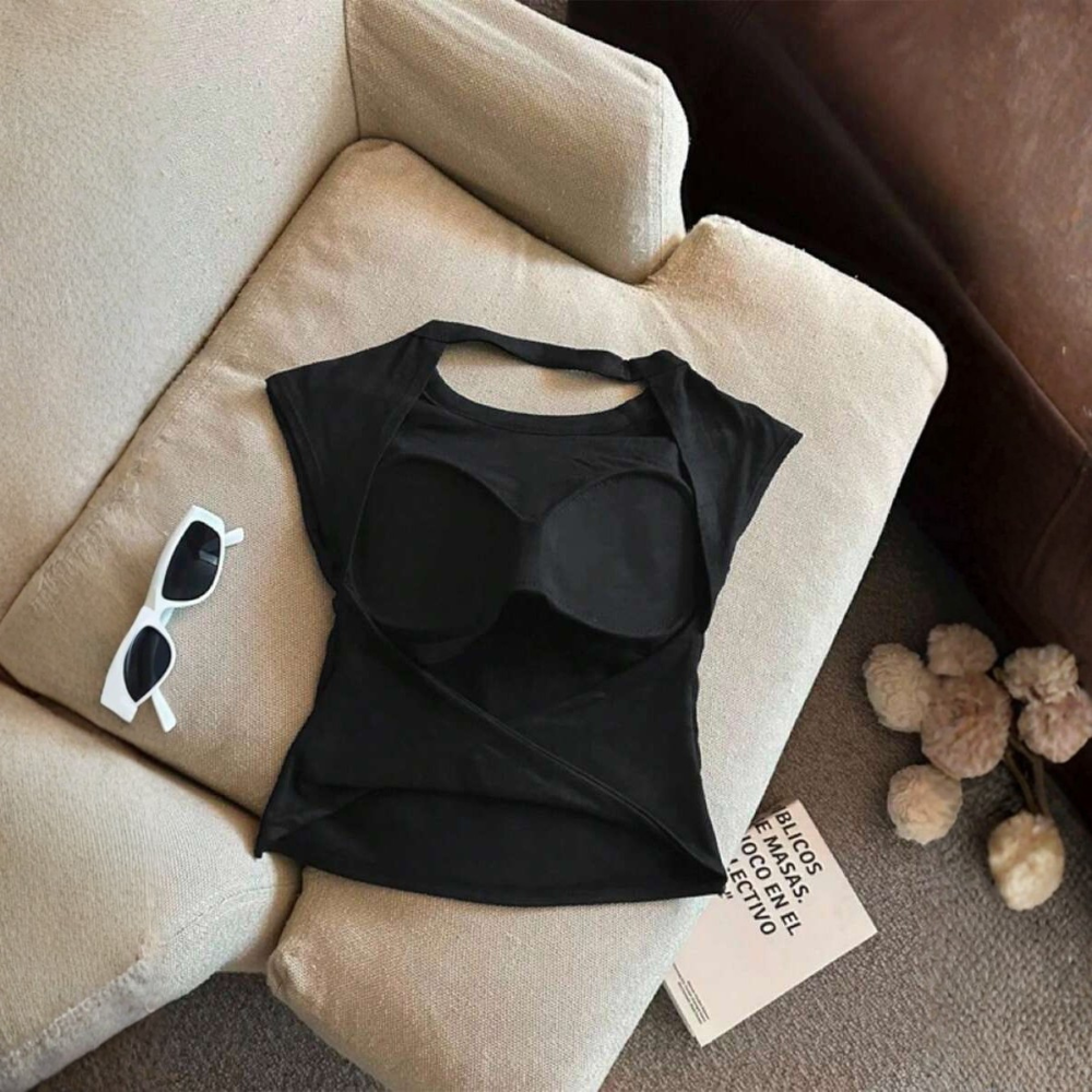 Color Backless Sleeveless Summer Tank Top