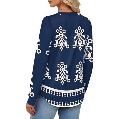 Long Sleeve Tunic Top For Fall Season