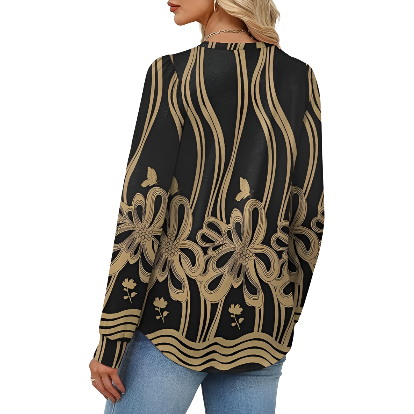 Long Sleeve Tunic Top For Fall Season