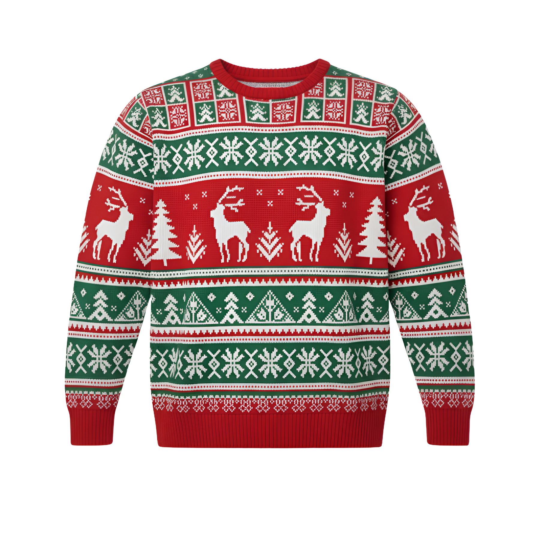 Ugly Christmas Sweater With Festive Winter Design