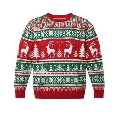 Ugly Christmas Sweater With Festive Winter Design