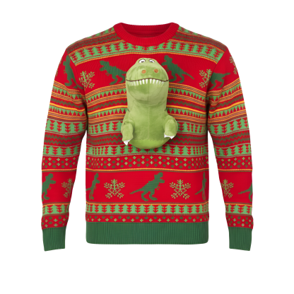 3D T Rex Adult Ugly Christmas Sweater
