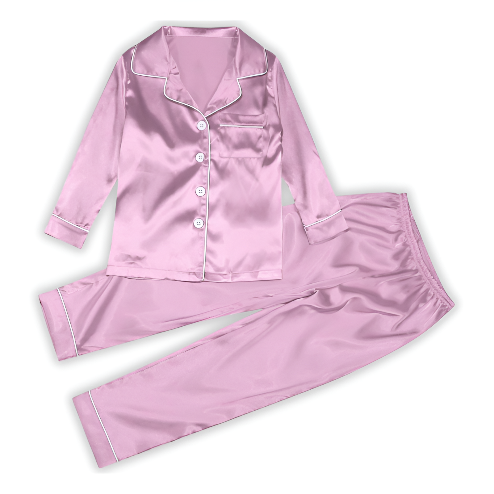 2 Pieces Matching Plain Family Pajama Set