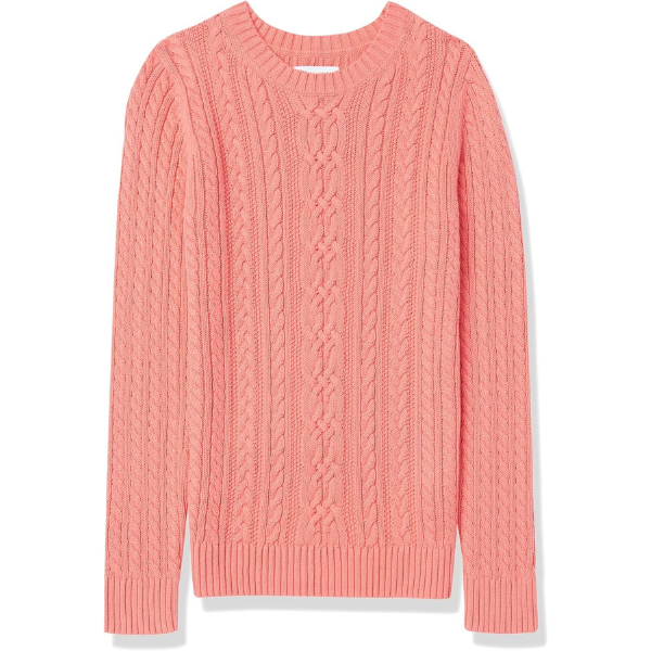 womens Fisherman Cable Crewneck Sweater