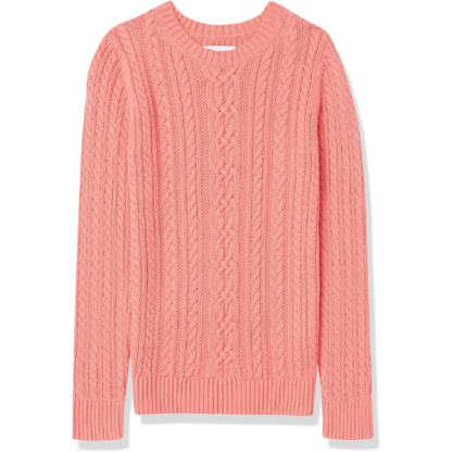 womens Fisherman Cable Crewneck Sweater