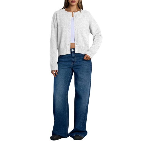 Cropped Cardigan Sweaters for Women Lightweight Y2k Fall Outfits Spring Fashion Clothes 2026