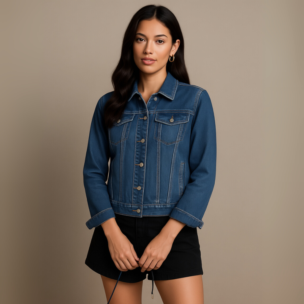 Stretch Denim Jacket For Women
