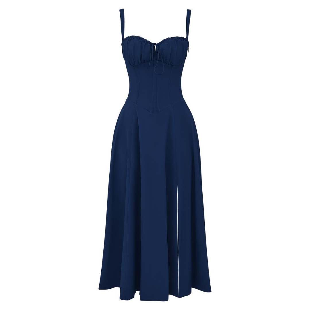 Floral Bustier Midriff Waist Shaper Dress