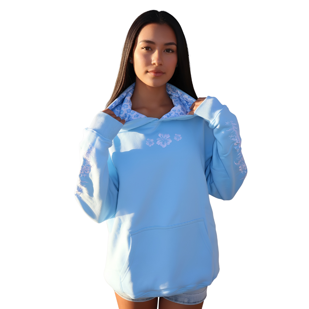 Coastal Themed Printed Hoodie