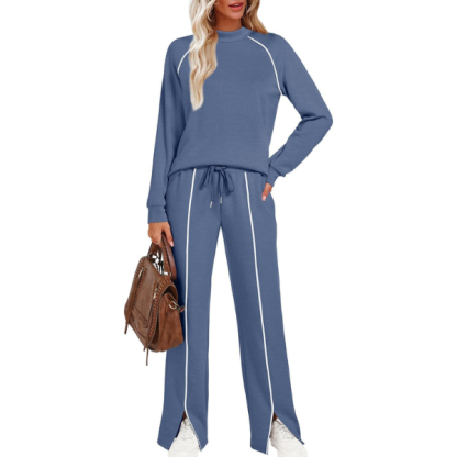 Lounge Sets for Women 2 Piece Fall Outfits 2025 Wide Leg Pant Matching Sets Womens Clothing