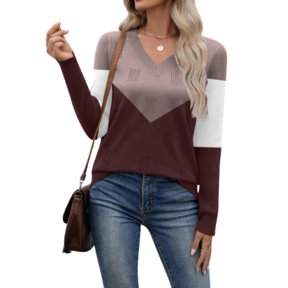 V Neck Sweaters Shirts Long Sleeve Lightweight Ribbed Knit Pullover Sweater Blouse Tops with Buttons Oufits