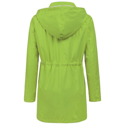 Waterproof Long Hooded Trench Coat Lined Windbreaker Travel Jacket