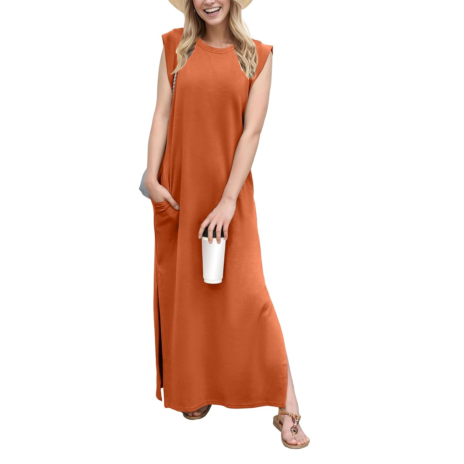Casual Vacation Maxi Dress With Pockets For Women
