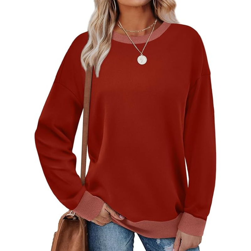 Sweatshirts For Women Crewneck Long Sleeve Loose Fit Tops