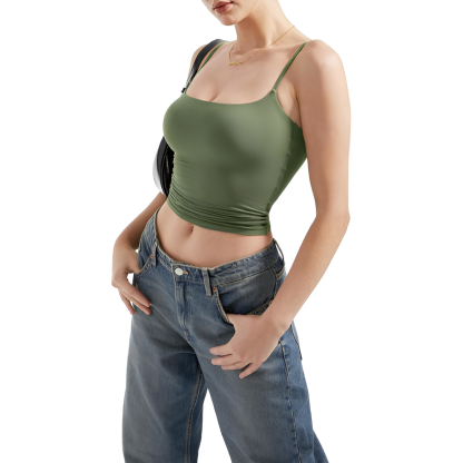 Women Sexy Square Neck Tank Top Summer Y2K Going Out Basic Cami Shirt
