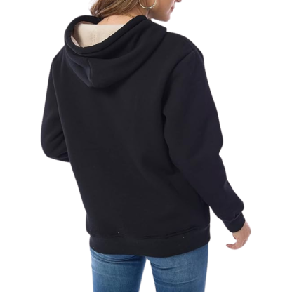 Haellun Womens Casual Winter Warm Fleece Sherpa Lined Pullover Hooded Sweatshirt