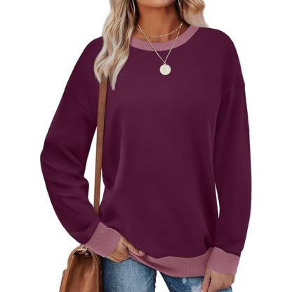 Sweatshirts For Women Crewneck Long Sleeve Loose Fit Tops