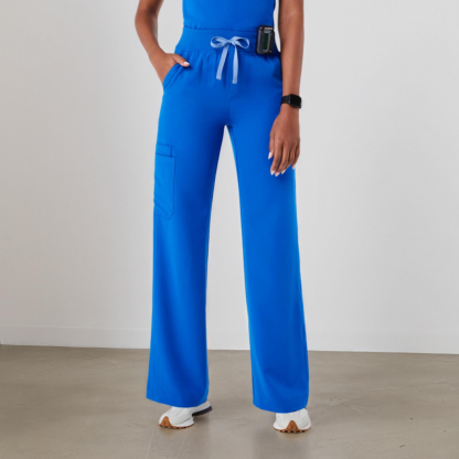 High Waisted Wide Scrub Pants for Women