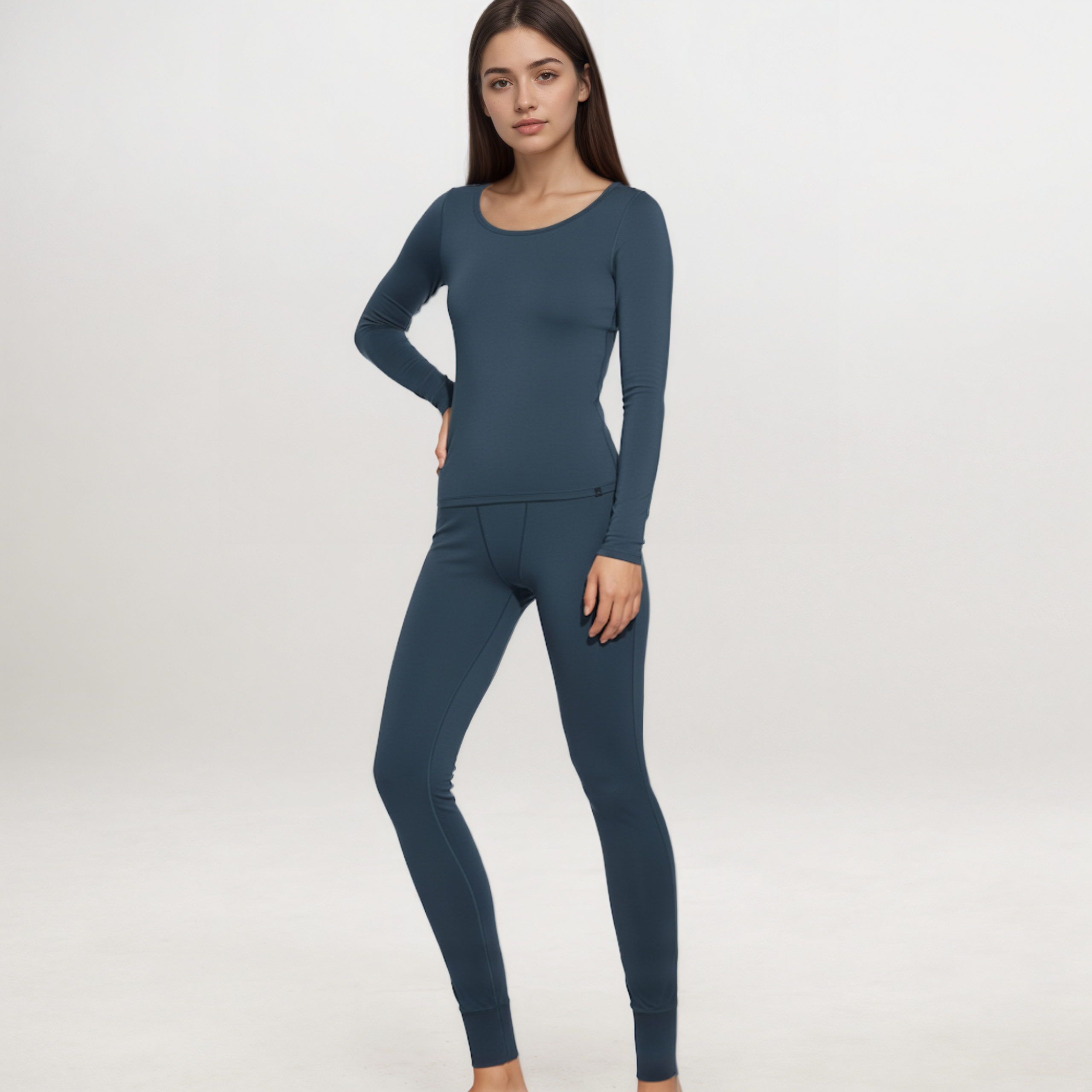 Lightweight Long Johns Base Layer Pajamas Warm Top And Bottom For Women