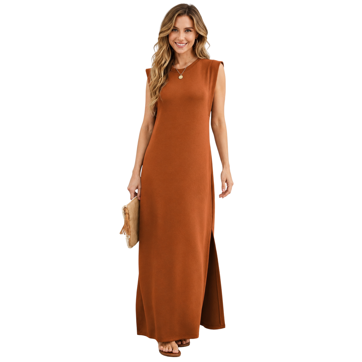 Casual Vacation Maxi Dress With Pockets For Women