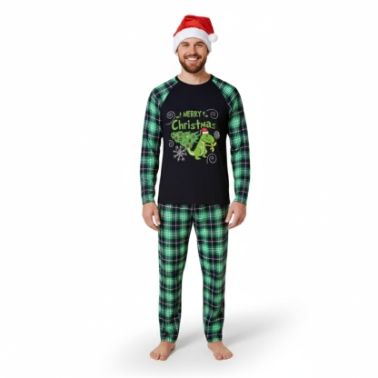 Cartoon Printed Family Matching Christmas Pajama Set
