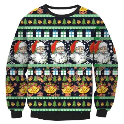 Funny 3D Print Christmas Ugly Sweater For Men And Women