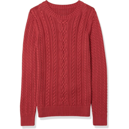 womens Fisherman Cable Crewneck Sweater