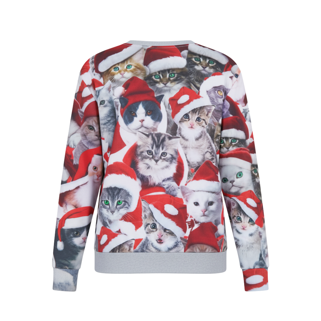 Long Sleeve Graphic Print Ugly Christmas Sweater