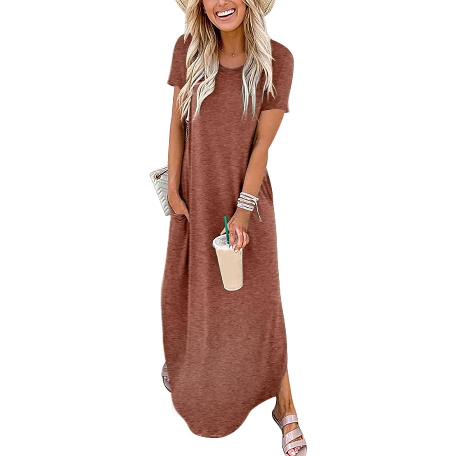 Long Summer Short Sleeve Casual Sundress