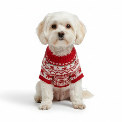 Reindeer And Snow Design Matching Family Christmas Pajamas With Long Sleeve Tops And Loungewear