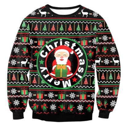 Funny 3D Print Christmas Ugly Sweater For Men And Women
