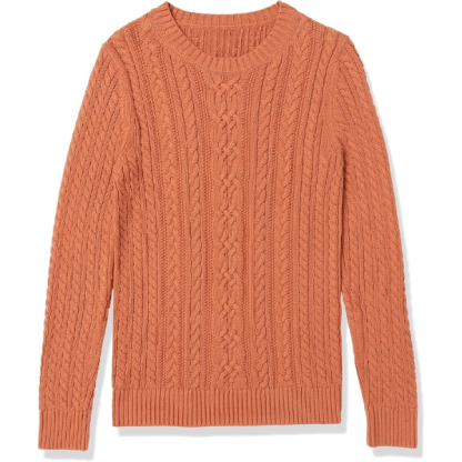 womens Fisherman Cable Crewneck Sweater