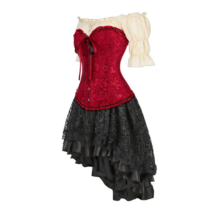 3 Piece Halloween Party Corset Dress For Women