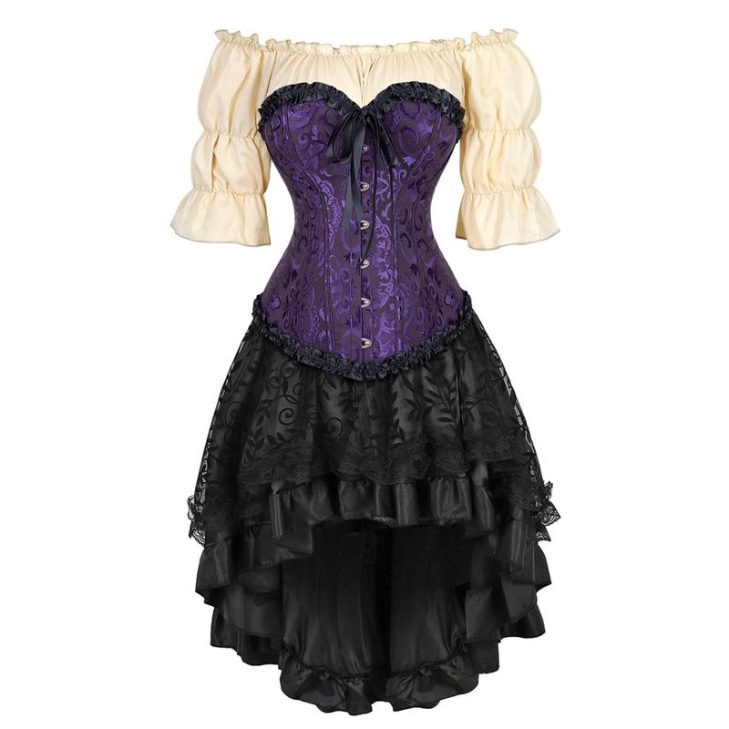 3 Piece Halloween Party Corset Dress For Women