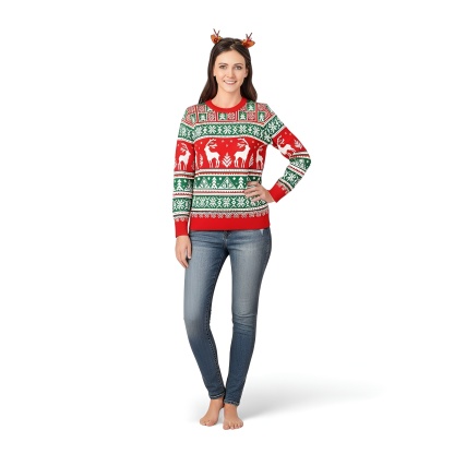 Ugly Christmas Sweater With Festive Winter Design